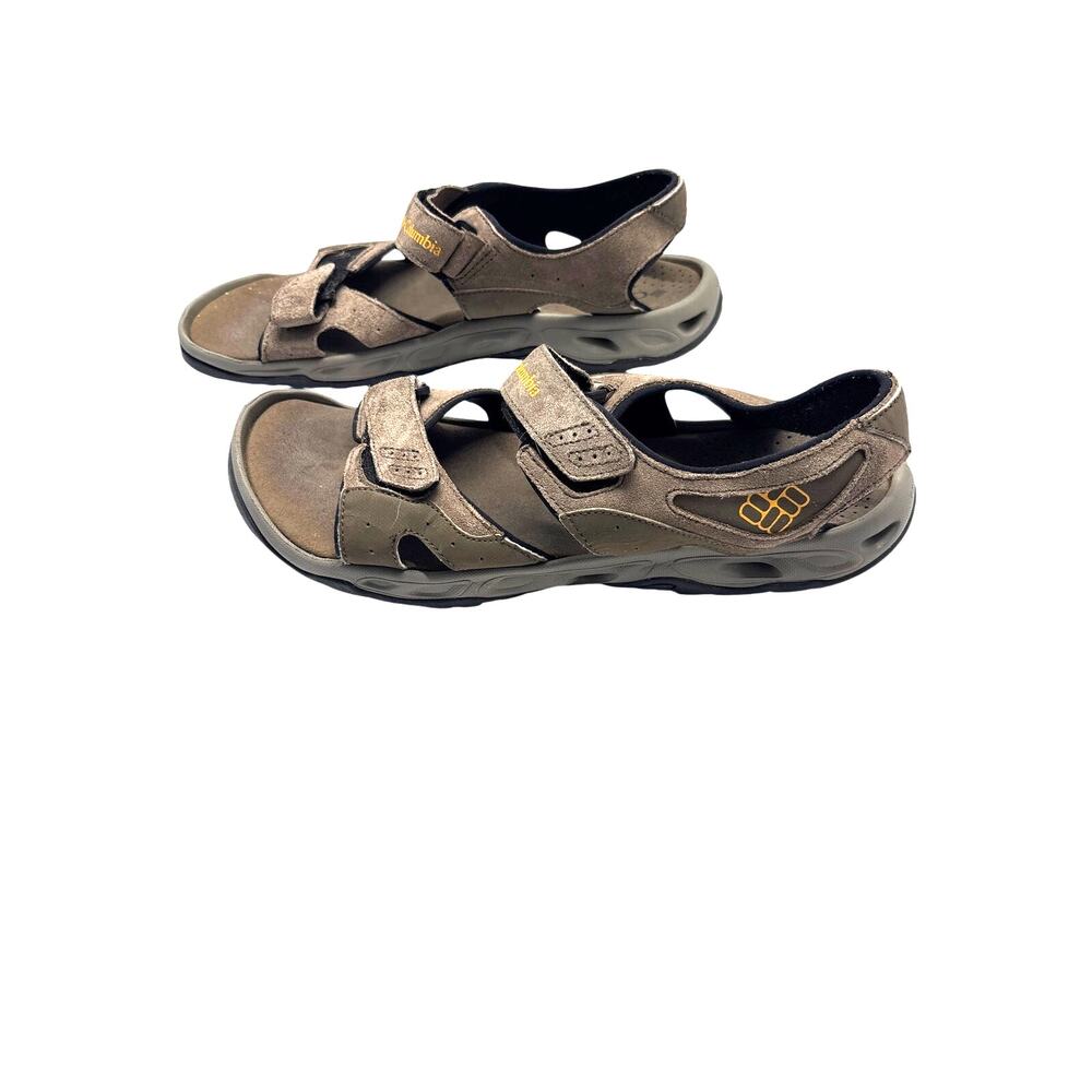 Columbia Men's Size 13 Brown Leather Sport Hiking Sandals Omni Grip Outdoor